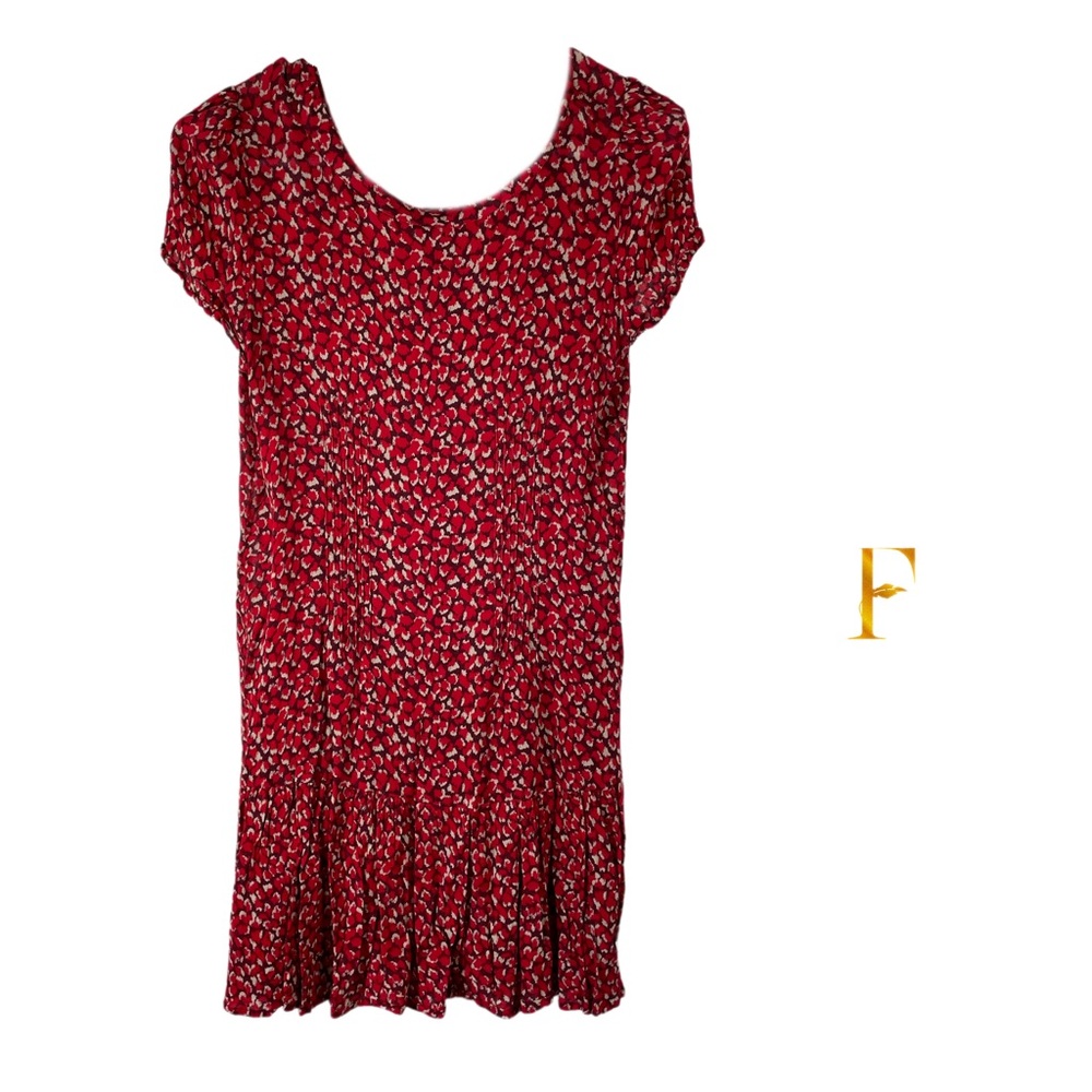 Heart pattern straight dress